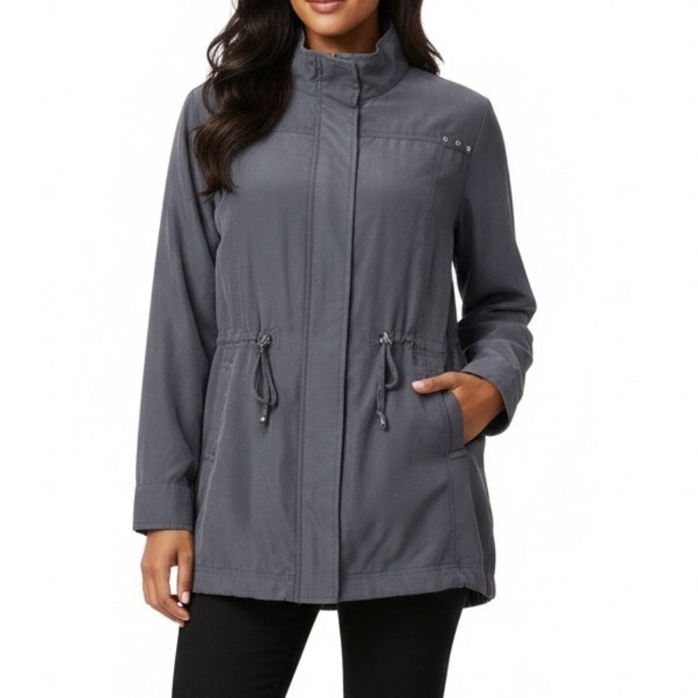 Westport 1962 NOW Navy Blue LIghtweight Zip Up Drawstring Rain Jacket 2X $54 NEW